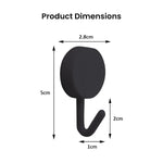 Self Adhesive Multi Wall Hooks | Pack of 10 | Round Sticky Hooks | Wall Hook for Hanging