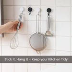 Self Adhesive Multi Wall Hooks | Pack of 10 | Round Sticky Hooks | Wall Hook for Hanging