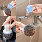 Steel Scrubber with Handle | Set of 2