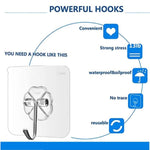 Self Adhesive Wall Hooks | 20 Pcs | Nail Screw Without Drilling | Transparent PVC Sticker