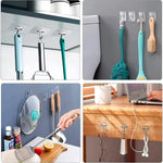Self Adhesive Wall Hooks | 20 Pcs | Nail Screw Without Drilling | Transparent PVC Sticker