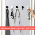 Self Adhesive Multi Wall Hooks | Pack of 10 | Round Sticky Hooks | Wall Hook for Hanging