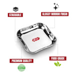 Stainless Steel Plates | Set of 6