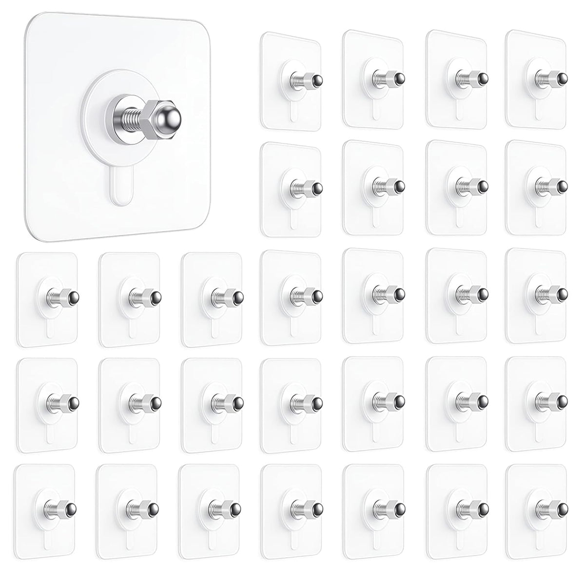 Self Adhesive Nail Wall Hooks | Pack of 30 | Waterproof | for Cloth, Kitchen & Bathroom