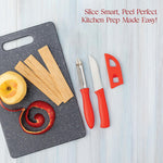Knife with Cover & Peeler Combo - 2Pc