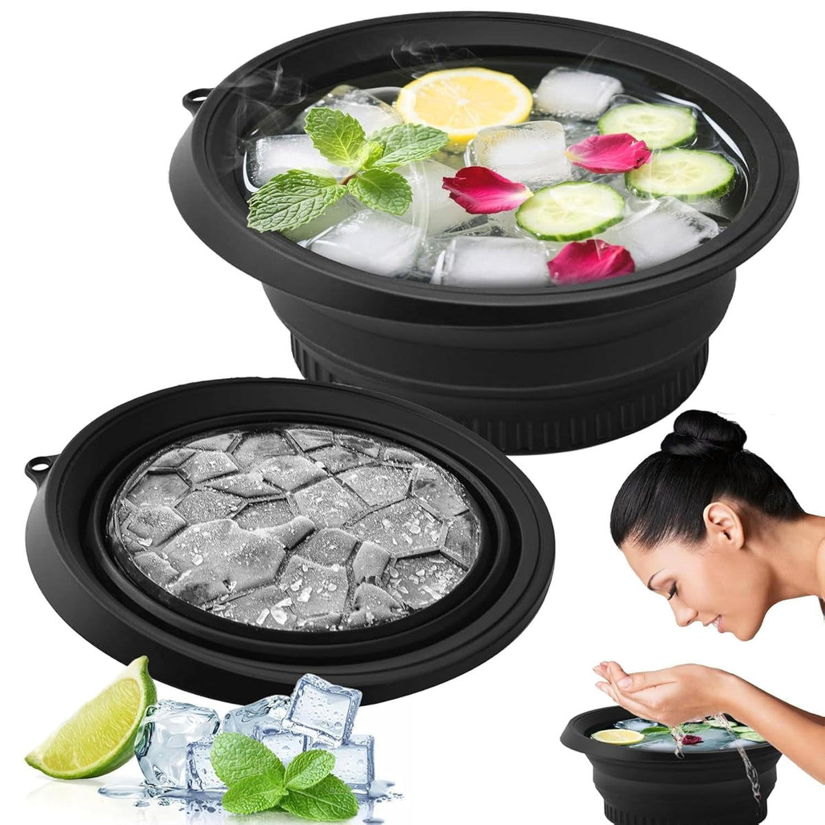 Ice Face Bowl with Built-in Ice Tray