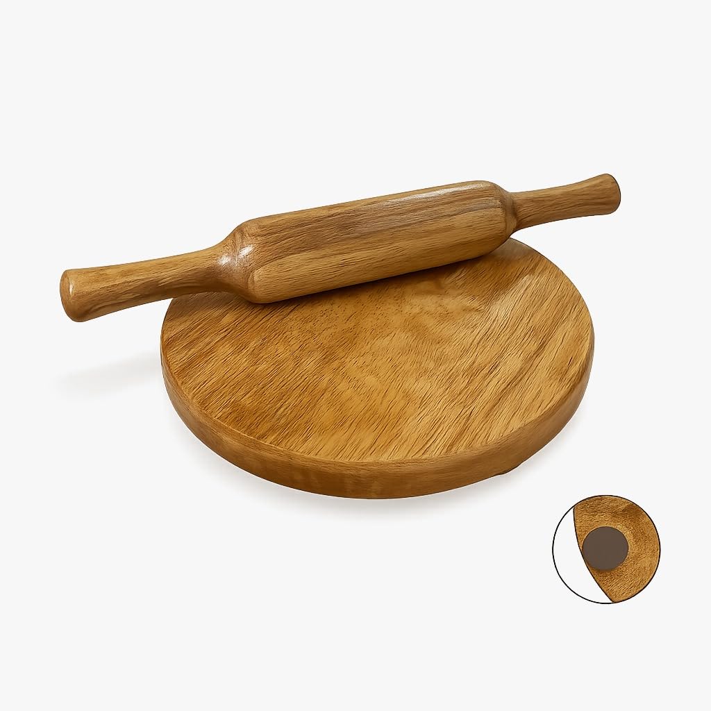 Wooden Chapati Board and Balan