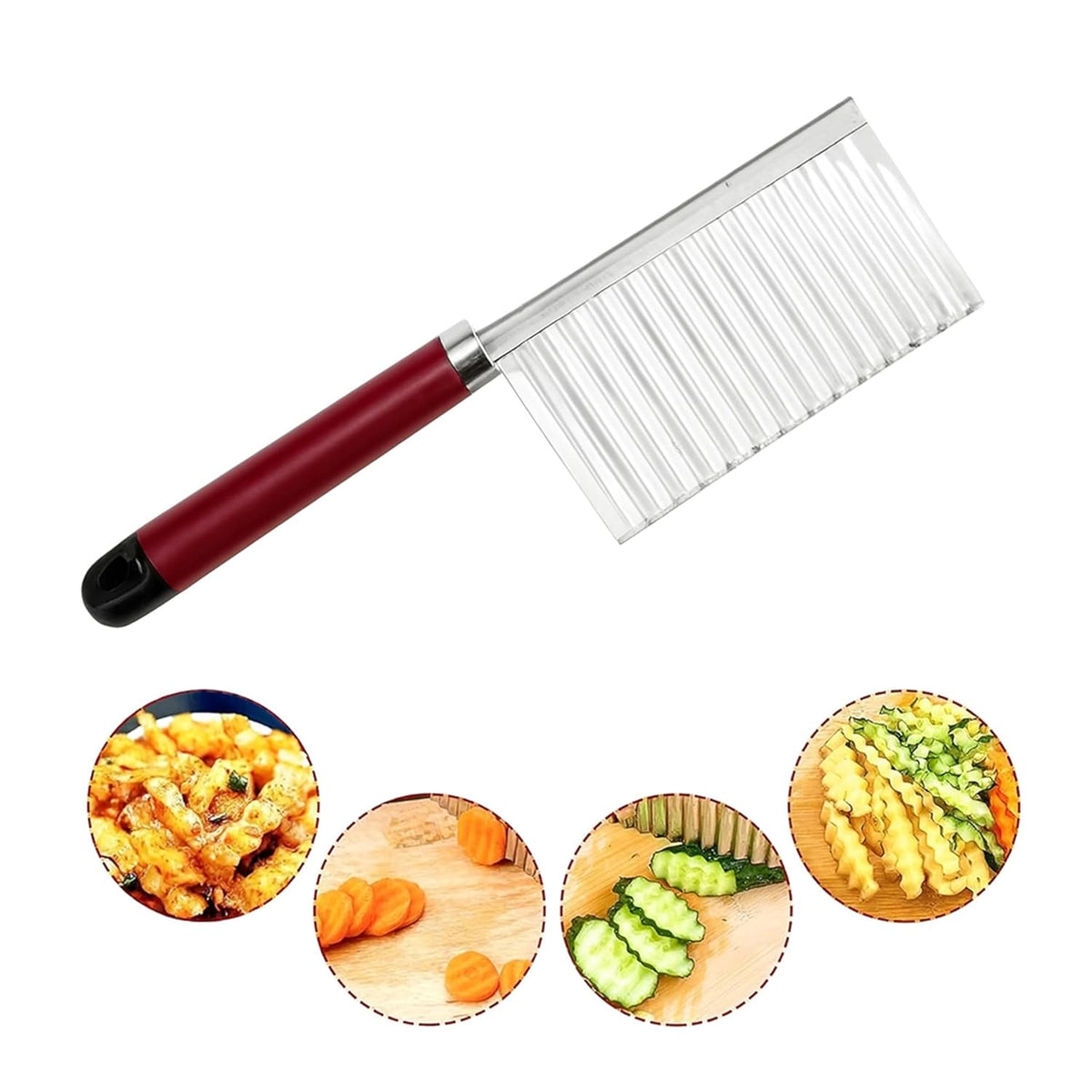 Stainless Steel Crinkle Cutter Knife