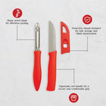 Knife with Cover & Peeler Combo - 2Pc