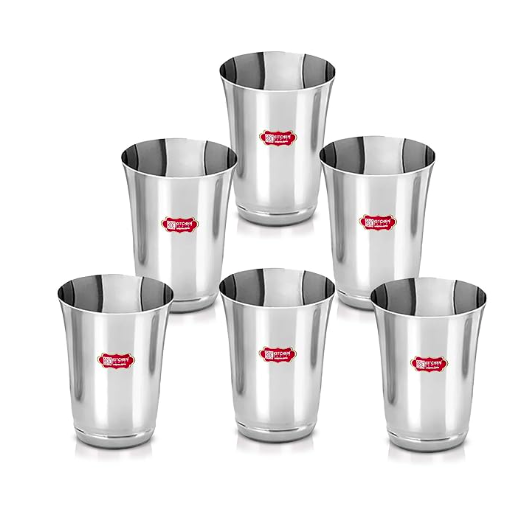 Stainless Steel Glass - 6pc (300 ml)