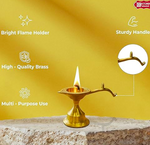 Brass Diya with Handle