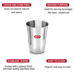 Stainless Steel Glass - 6pc (300 ml)