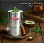Steel Lassi Glass - 2 pc (650ml)