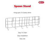 Steel Wall Mounted Cutlery Holder | 11 Hooks