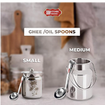 Ghee Tipri | Small & Medium Spoon for Ghee/Oil | 2 Pc