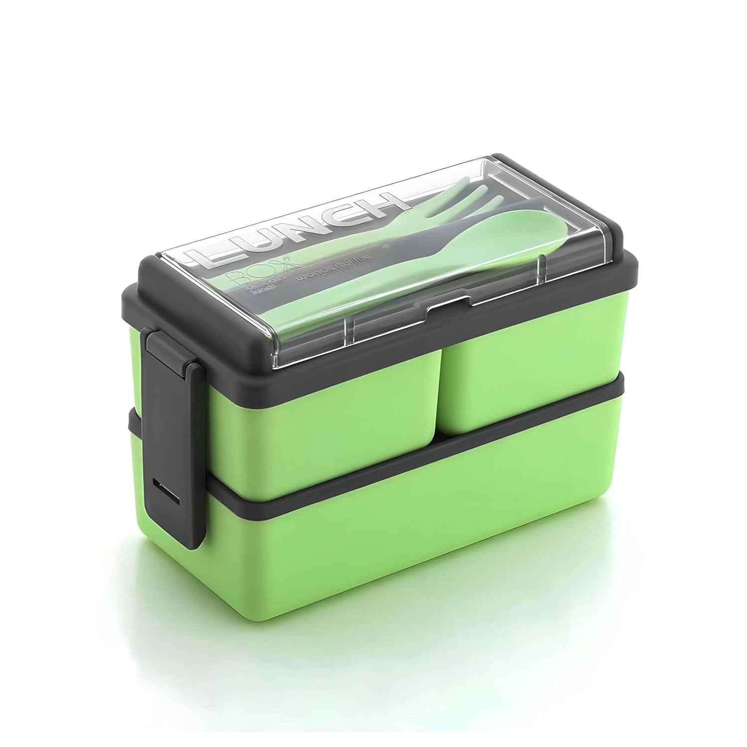 Kitchen Expert Plastic Lunch Box | 3 Detachable Containers – 1400 ml