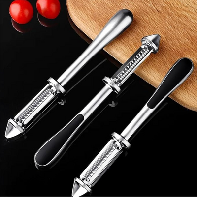 Kitchen Expert Stainless Steel Fruit Peeler | 3-in-1