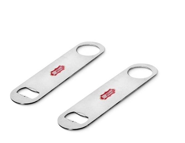 Kitchen Expert - Steel Bottle Opener | Set of 2 | Fancy Opener | Bar Tool | Cocktail Bottle Accessories | Soda/Beer Opener |