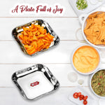 Stainless Steel Plates | Set of 6