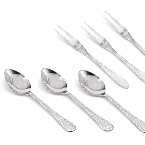 Kitchen Expert Stainless Steel 24 Pieces Cutlery Set | 12 Spoon and 12 Fork Set | Dinner Set for Dining Table | Heavy Weight Tableware Set for Home, Kitchen & Restaurant Use | Silver