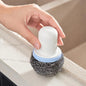 Steel Scrubber with Handle | Set of 2