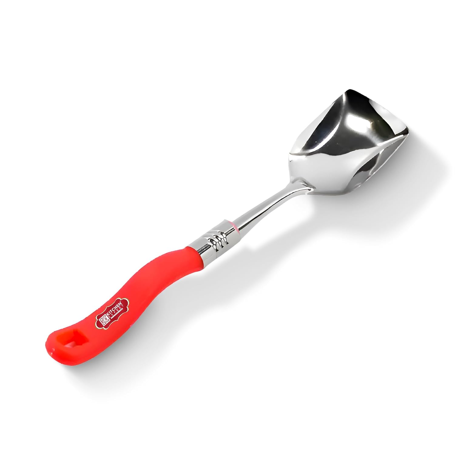 Kitchen Expert Stainless Steel Serving Spoon with Plastic Handle | 1 pc | Karchi