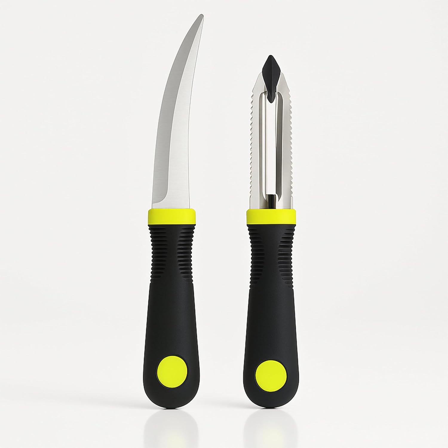 Kitchen Expert Stainless Steel Vegetable Knife & Peeler | Knife for Cutting/Chopping/Slicing | Peeler for Potato/Carrot/Cucumber | 2Pc Knife Combo