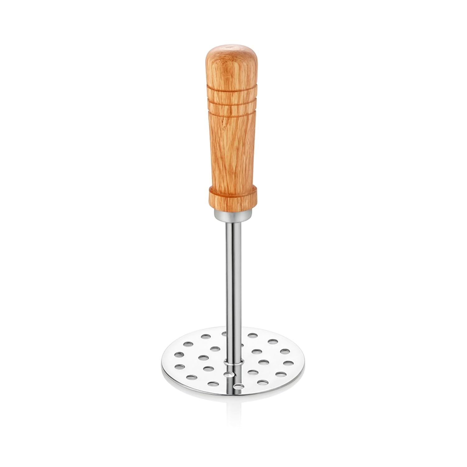 Kitchen Expert Stainless Steel Potato Masher with wooden handle