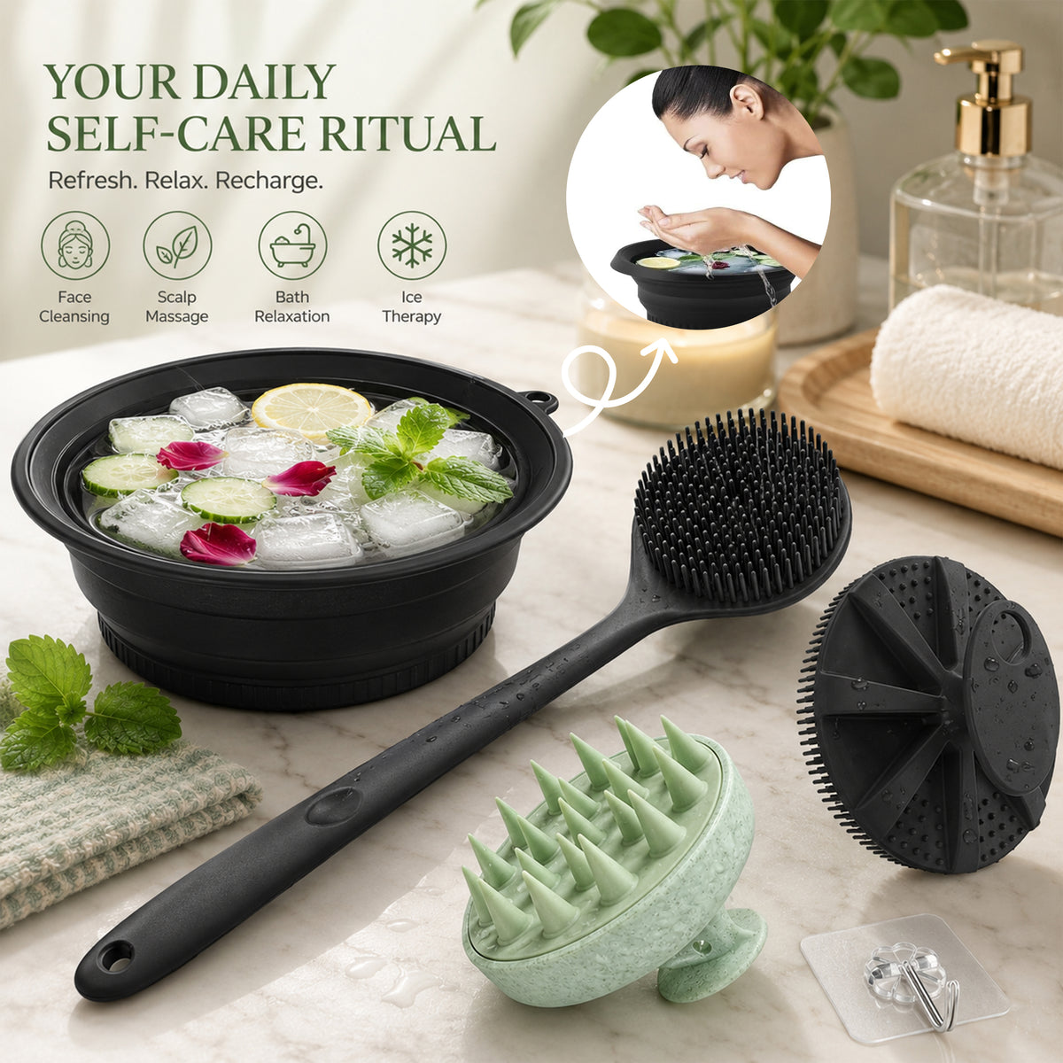 5-in-1 Silicone Self-Care Bath Set