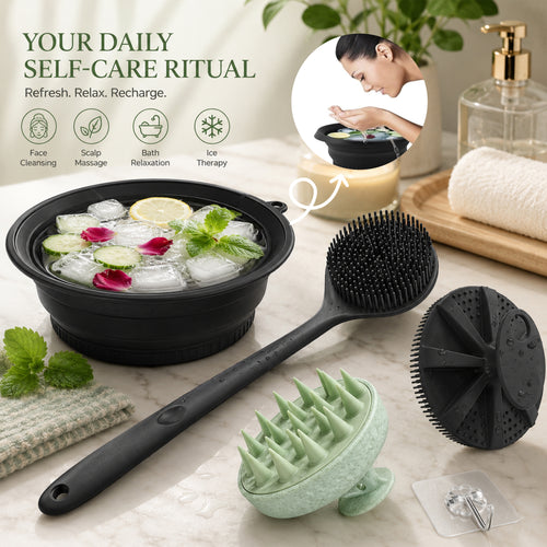 5-in-1 Silicone Self-Care Bath Set