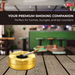Golden Ash Tray with lid